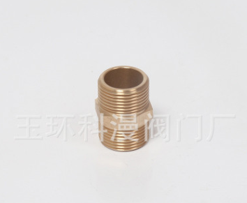 厂家直销纯铜加厚外丝接头 双外丝直通 对丝 全铜外螺纹管件